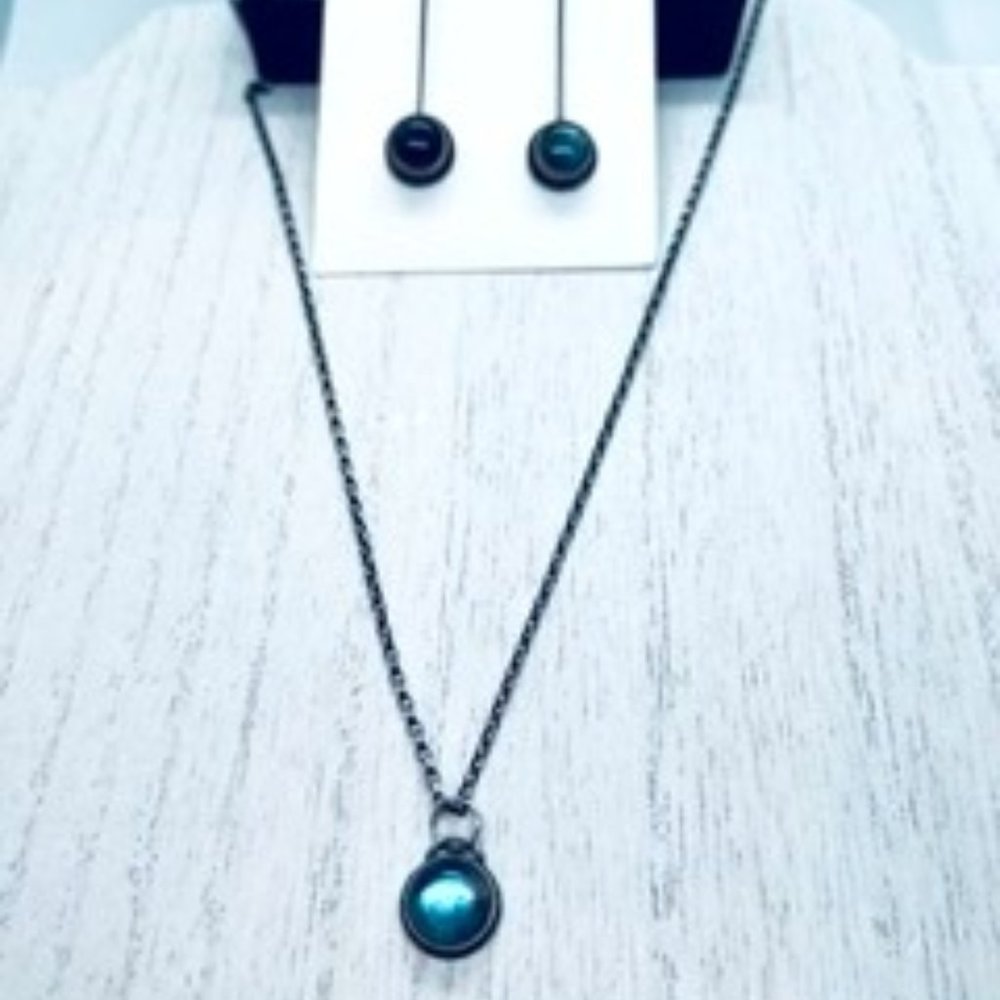 Matching Sterling silver necklace and earrings NWT